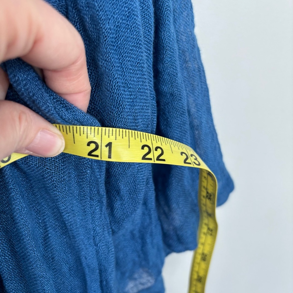 Sundance Indigo Blue Midi Gauze Wrap Dress - Picture 9 of 12